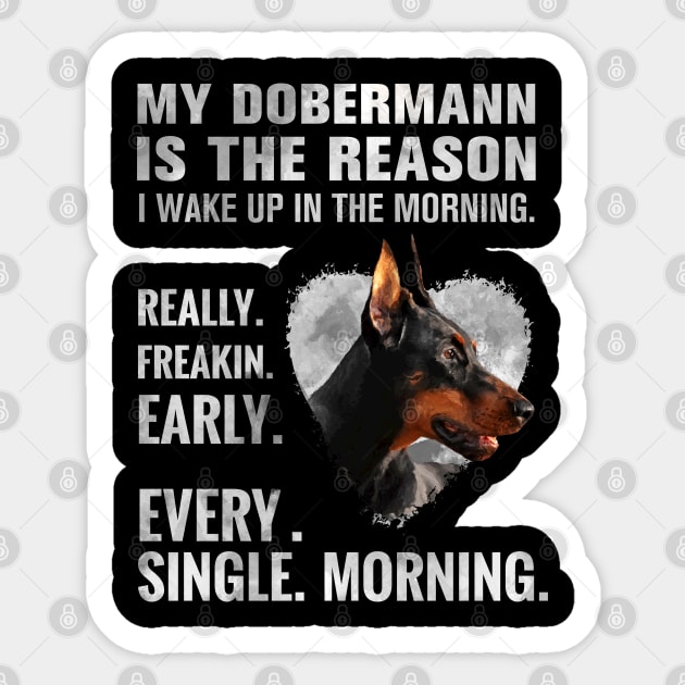 Doberman Pinscher - Dobermann Sticker by Nartissima